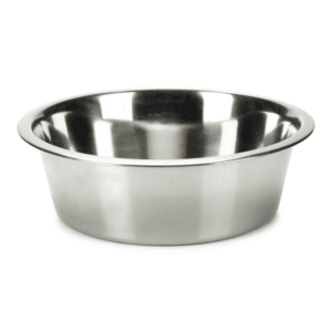 Shiny stainless steel mixing bowl