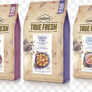 Carnilove cat food: chicken, fish, turkey varieties